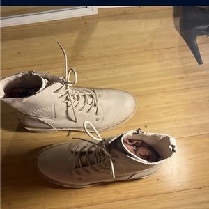 All white boots really cute